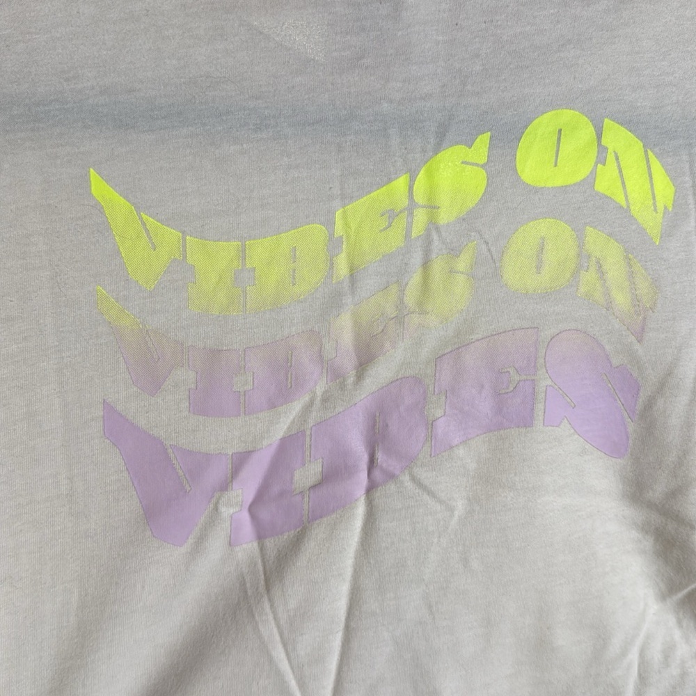 NWOT Fabletics Yin/Yang Vibes 100% Cotton Cream Crop Top Size Small - Picture 7 of 10